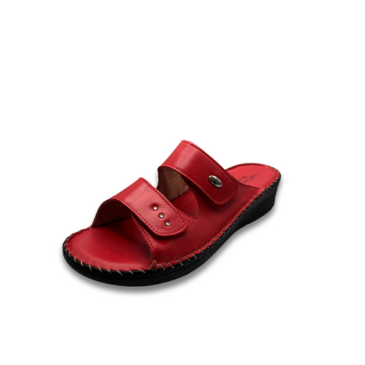 GRUNLAND ciabatte con fasce regolabili - Rosso