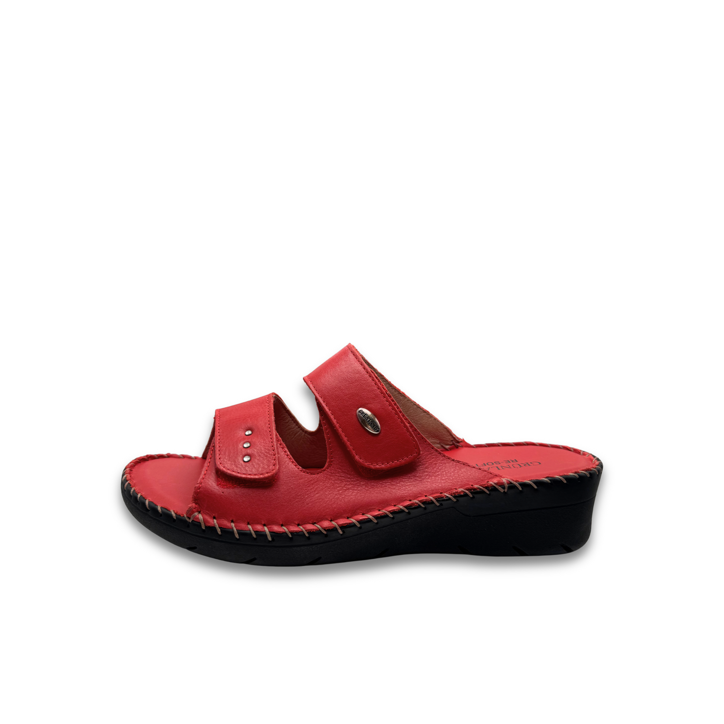 GRUNLAND ciabatte con fasce regolabili - Rosso