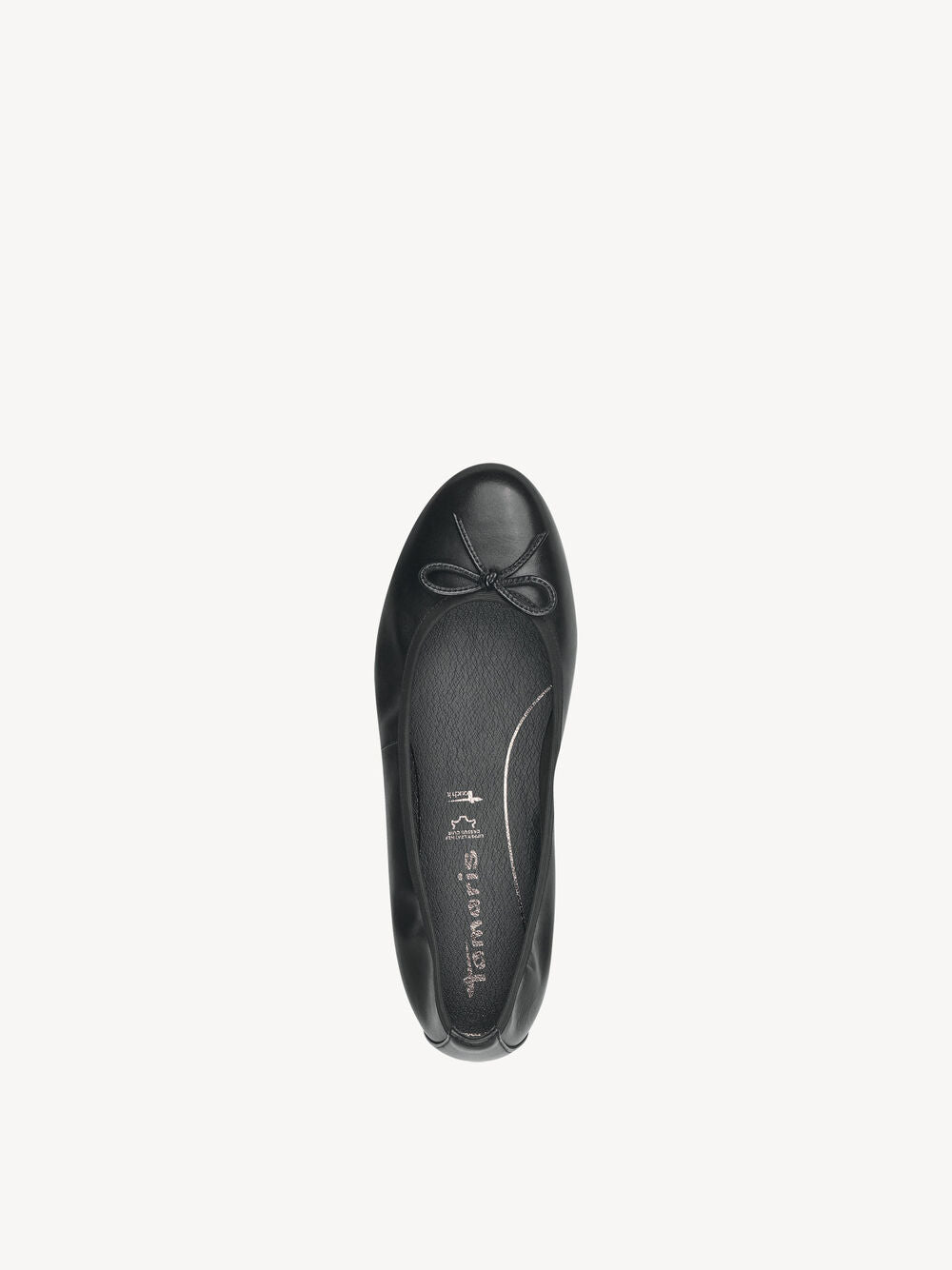TAMARIS ballerine da donna stile classico in pelle - Nero