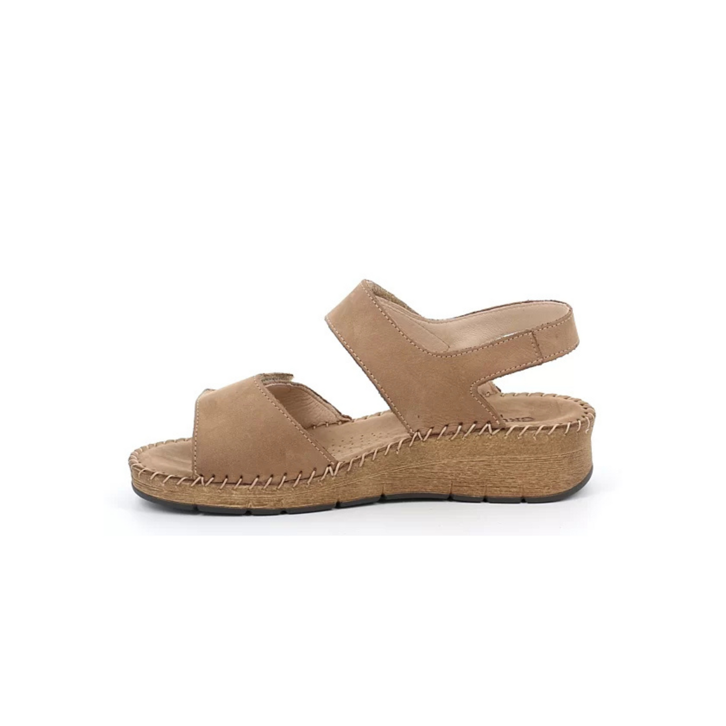 GRUNLAND sandali con fasce regolabili - TAUPE