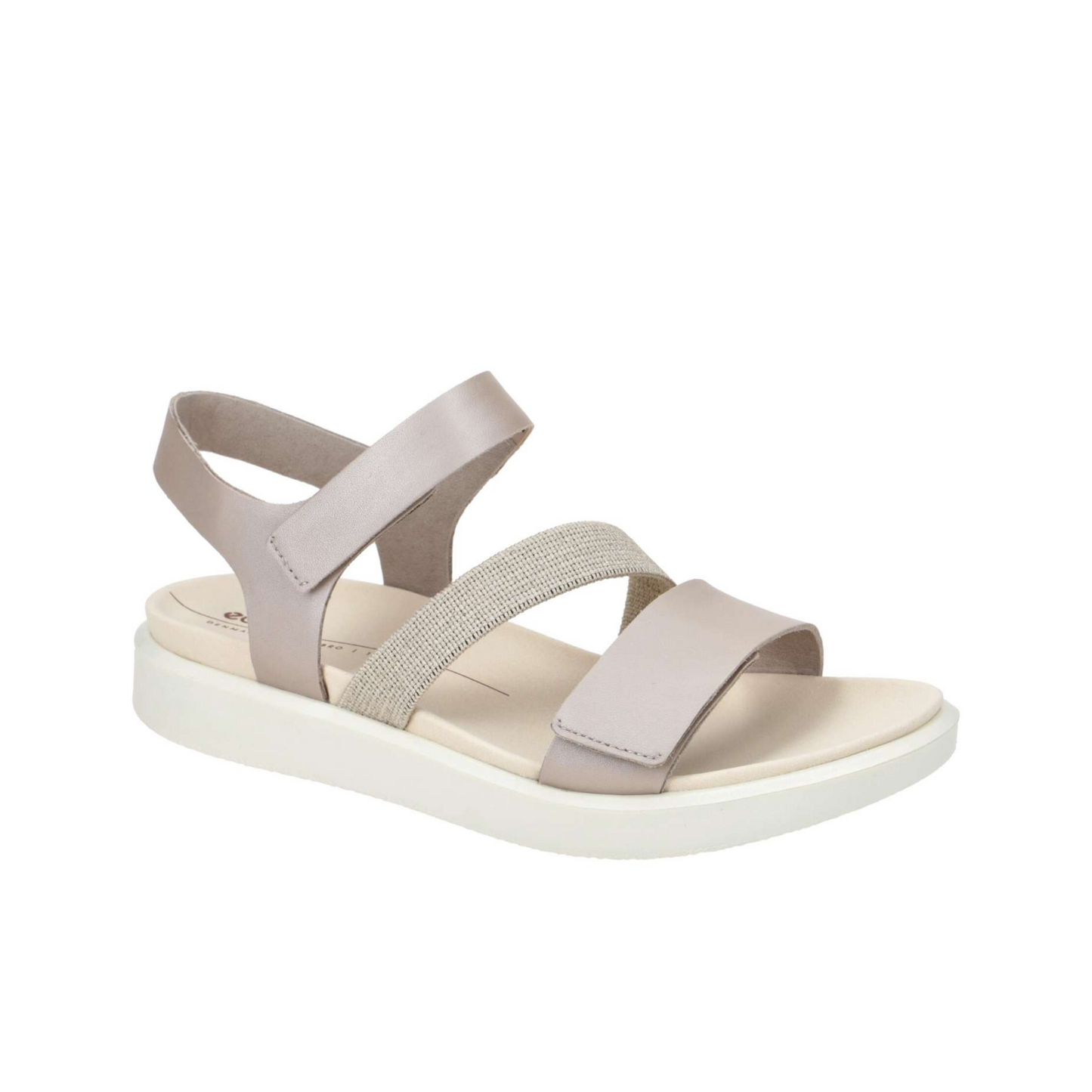 ECCO sandali Flowt Wedge - Grigio rosa metallizzato