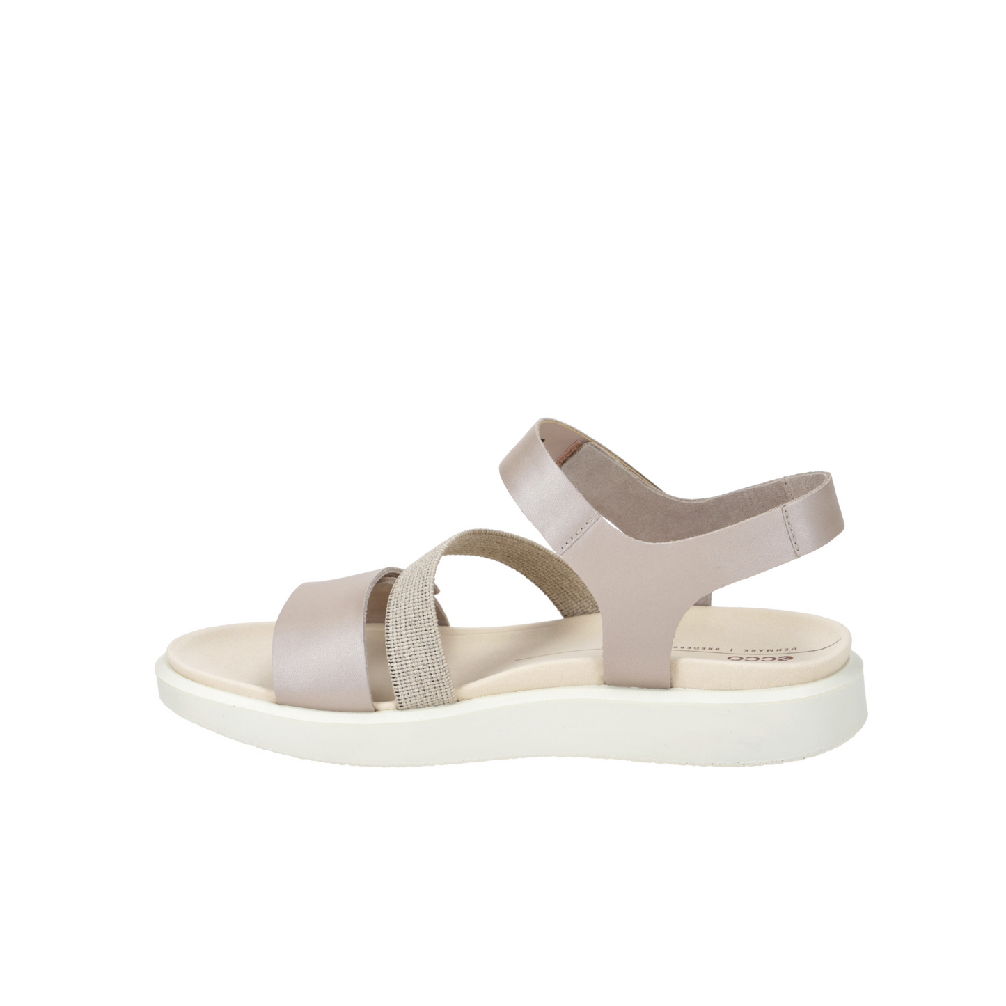 ECCO sandali Flowt Wedge - Grigio rosa metallizzato