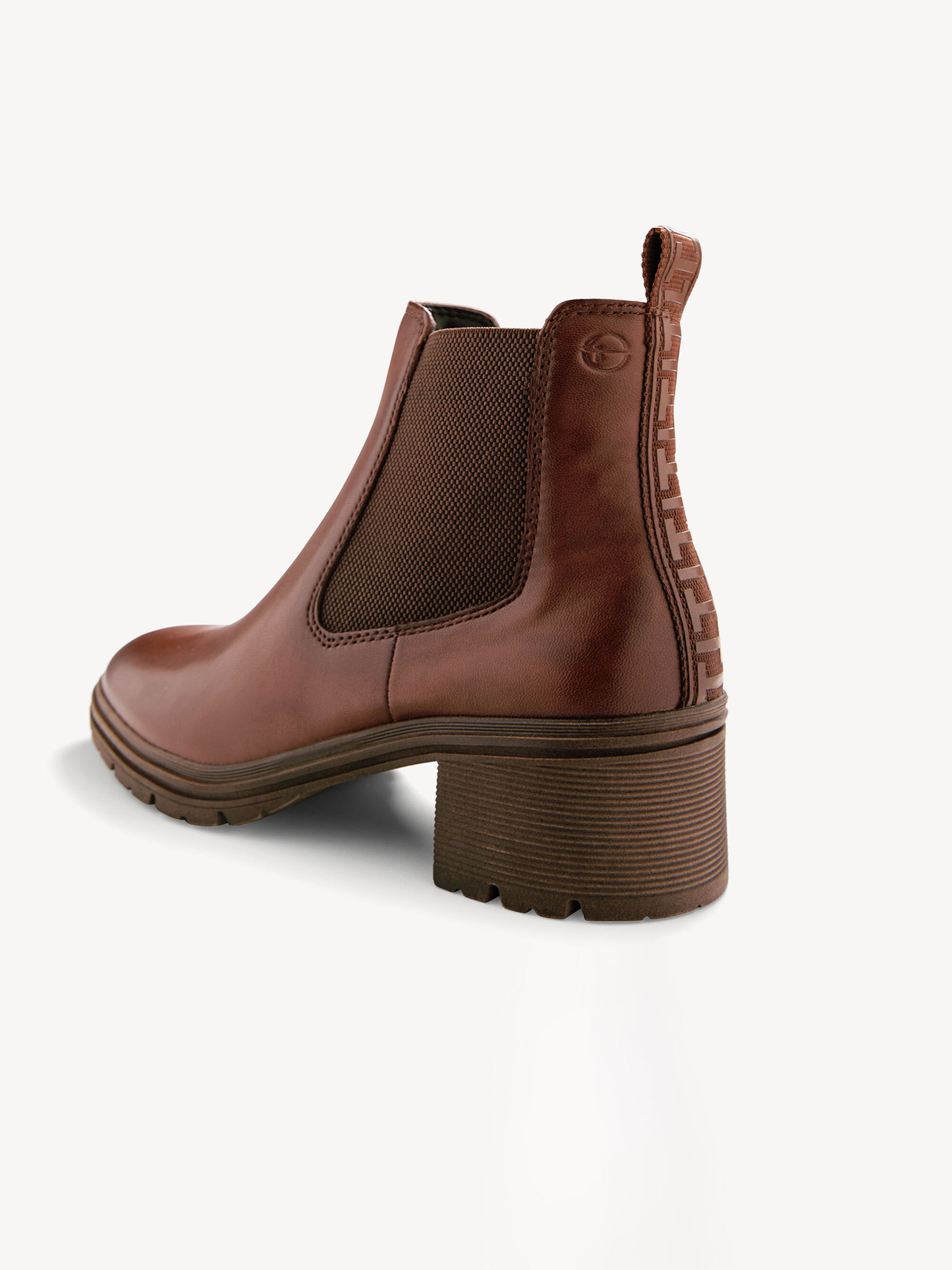 TAMARIS stivaletti Chelsea in pelle - Marrone